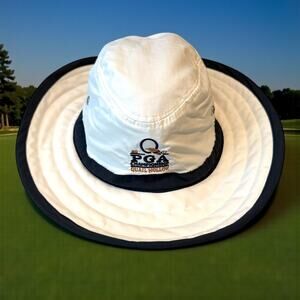 Palmer Ahead Bucket Hat PGA Quail Hollow 2017 White Blue New
